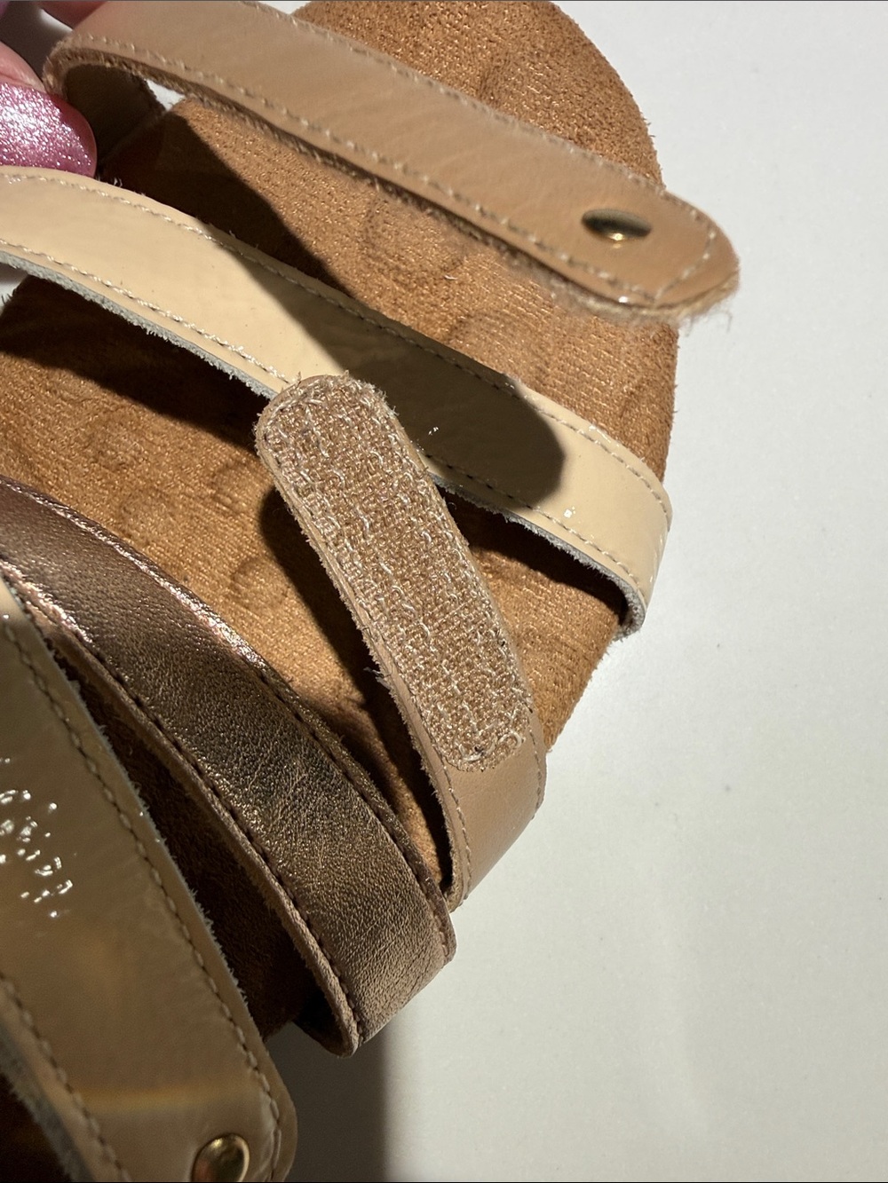 ROZ HAMMERSON Breeze Leather Sandals, Cushioned, Brown/Tan/Cream Size 9N